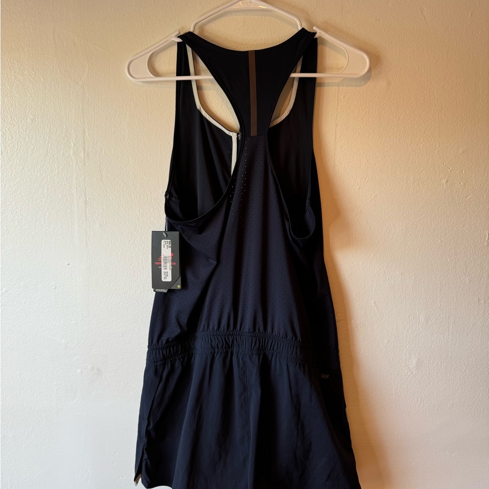 New Balance Q Speed Dry Racerback Active‎ Romper Jumpsuit Navy Blue Size Medium - Picture 6 of 8
